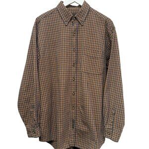 Abercrombie & Fitch Mens Shirt Medium Blue Plaid Long Sleeve VTG Preppy Y2K